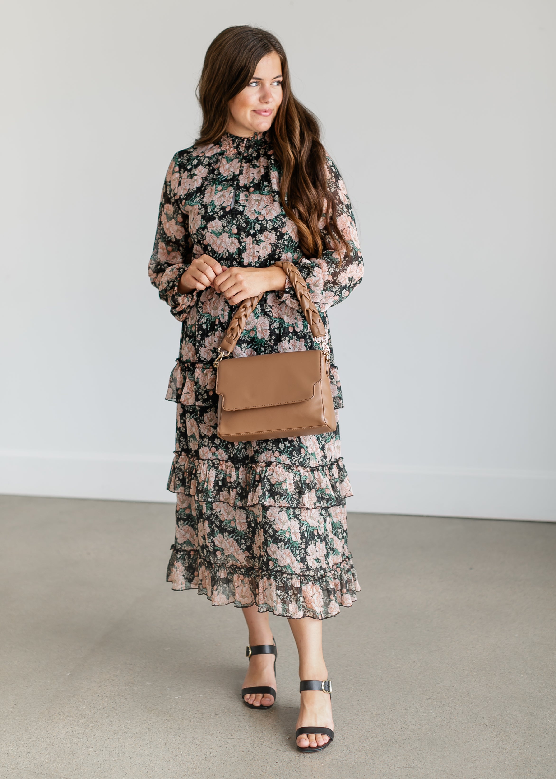 Beckinsale Long Sleeve Floral Maxi Dress